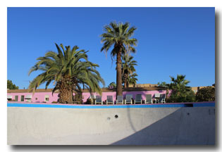 Pink Motel Swimming Pool: Empty