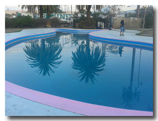Pink Motel Swimming Pool: Filled